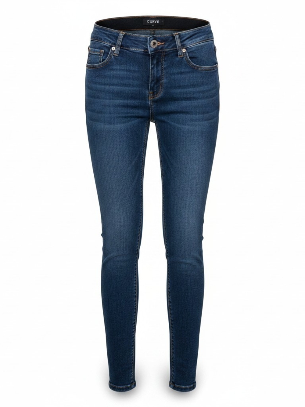 Curve High-Rise Skinny Jeans in Dark Blue